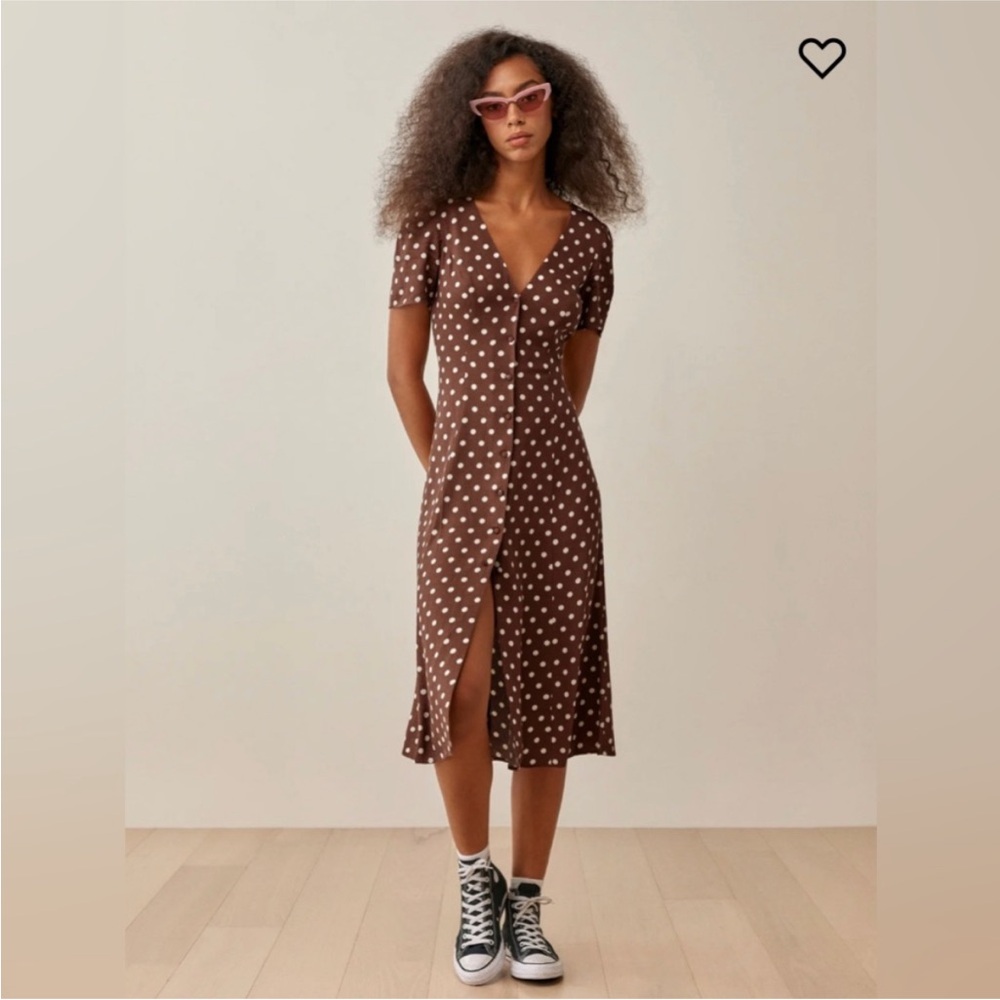 Reformation Polka Dot Locklin dress size 8